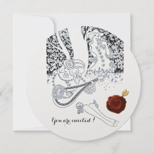 Invitation ROMANCE, AMOUREUX ROMANTIQUES SCEAU ROUGE CIRE Noi