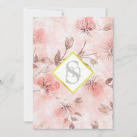 *~ Romance Blush AR26 Flower LOVE QR RSVP Mariage