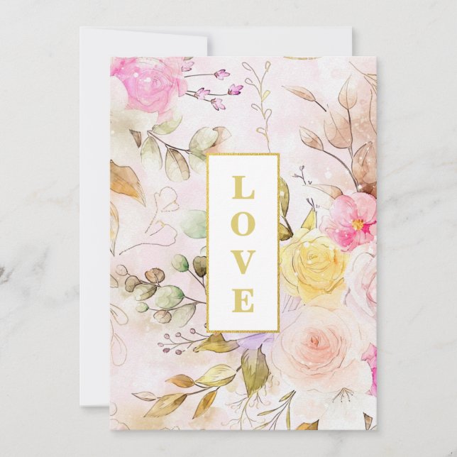 Invitation *~ Romance Bow AR26 Fleur QR RSVP Mariage Invita (Devant)