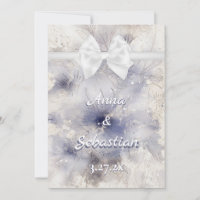 *~ Romance Bow AR26 Flower QR RSVP Mariage