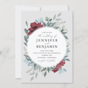 Invitation Romance florale