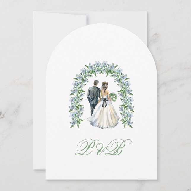 Invitation Romance Intemporel – Collection de Mariage Élégant (Devant)