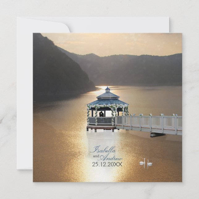 Invitation Romance sur le lac (Devant)