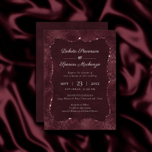Invitation Romance Vin De Minuit   Dark Satiny Grunge Damask