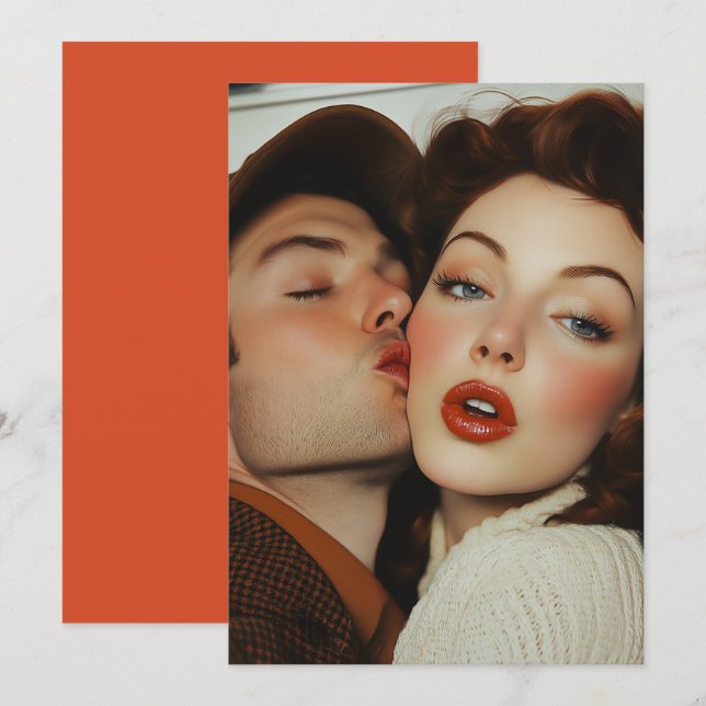 Invitation Romance vintage (Devant / Derrière)