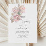 Invitation Romantic Blush Peony Floral Mariage Ceremony Circu<br><div class="desc">Romantic Blush Peony Floral Mariage Ceremony Programmes</div>