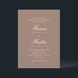 Invitation Romantic Brown Elegant Wedding<br><div class="desc">This design is part of a romantic and elegant wedding invitation suite.</div>