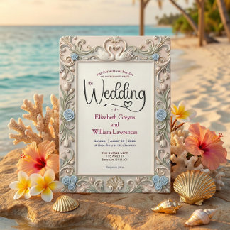 Invitation Romantic Coquette Fairytale Baroque Love Birds