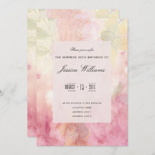 Invitation Romantic Dreamy Blossom Surprise 50e anniversaire