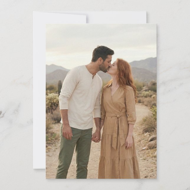 Invitation Romantic Earthy Natural Photo (Devant)