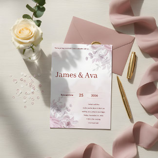 Invitation Romantic Floral Wedding