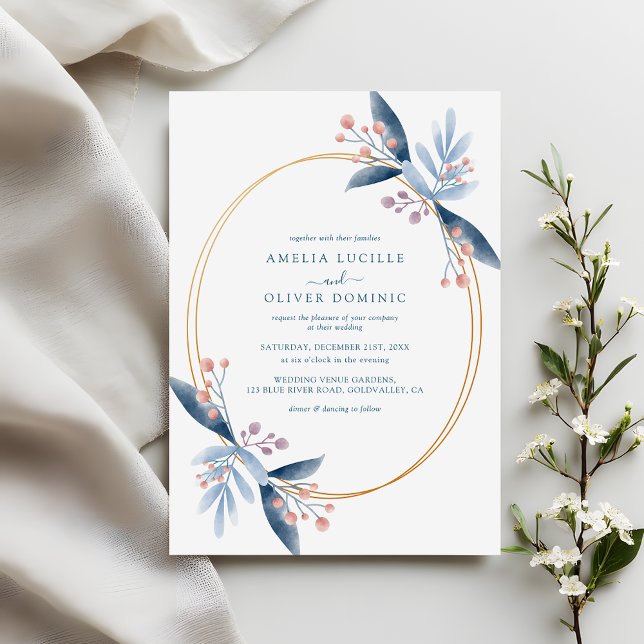 Invitation Romantic Garden Wedding Invite Watercolor Greenery (Créateur téléchargé)