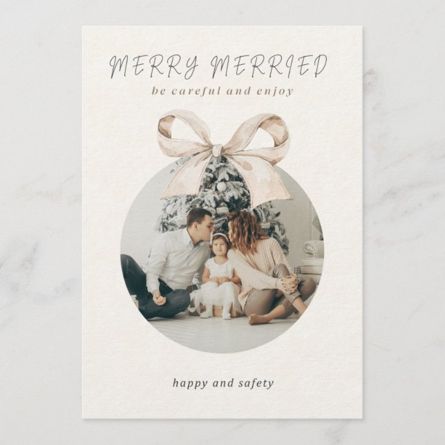 Invitation Romantic Merry Married Card (Devant)