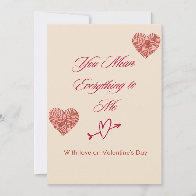 Invitation Romantic Valentine’s Day Card (Devant)