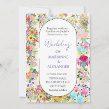Romantic Watercolor Wildflower Wedding