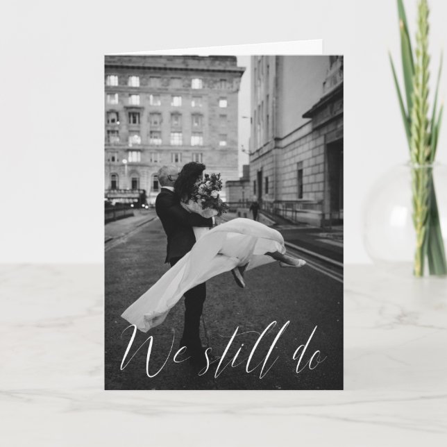 Invitation Romantic We Still Do Calligraphy Vow Renewal (Devant)