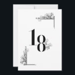Invitation Romantic Wedding table number card<br><div class="desc">Romantic Wedding table number card</div>