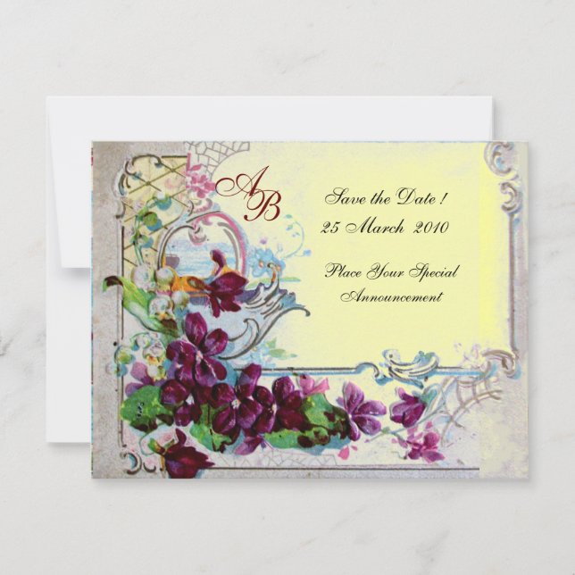 INVITATION ROMANTICA  4 MONOGRAMME 2 (Devant)