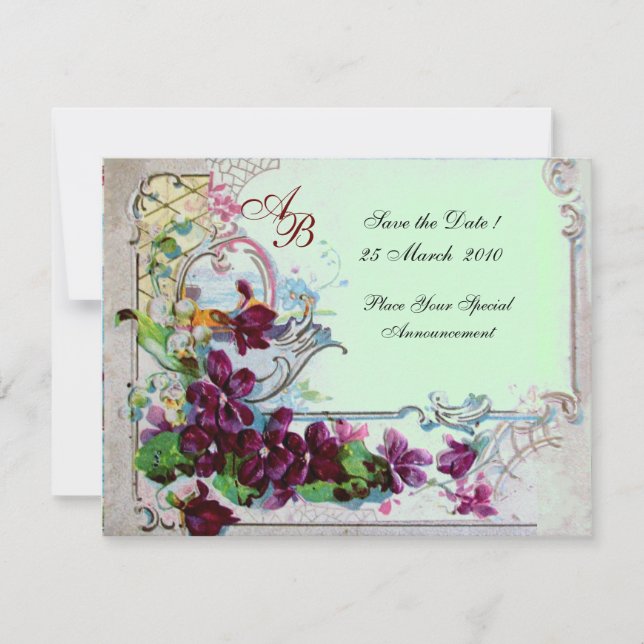 INVITATION ROMANTICA  4 MONOGRAMME 2 (Devant)