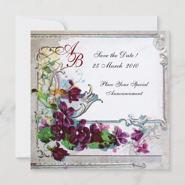 INVITATION ROMANTICA  4 MONOGRAMME 2 (Devant)