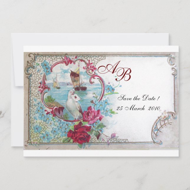 INVITATION ROMANTICA  MONOGRAMME (Devant)