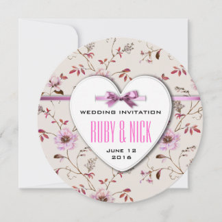 Invitation RomanticCharm Collection vintage de mariages flora