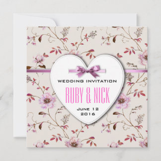 Invitation RomanticCharm Collection vintage de mariages flora