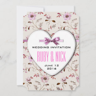 Invitation RomanticCharm Collection vintage de mariages flora