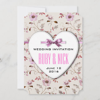 Invitation RomanticCharm Collection vintage de mariages flora