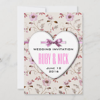 Invitation RomanticCharm Collection vintage de mariages flora