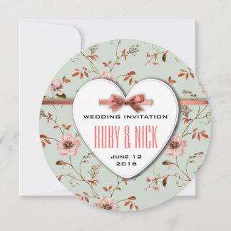 Invitation RomanticCharm Vintage Floral Collection Mariage