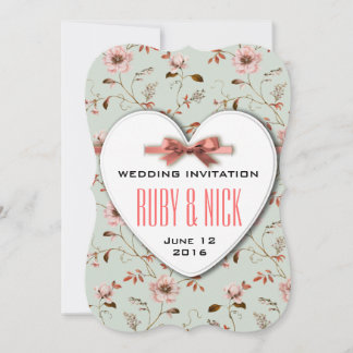 Invitation RomanticCharm Vintage Floral Collection Mariage