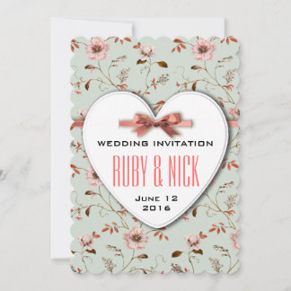 Invitation RomanticCharm Vintage Floral Collection Mariage