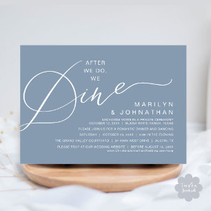 Invitation Romantique Après Nous, Nous Dînons, Dîner Mariage