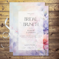 Romantique Bleu violet et rose Floral Brunch nupti