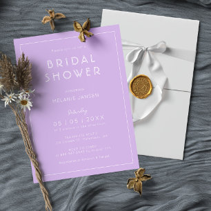 Invitation Romantique de douche nuptiale : Eleganc