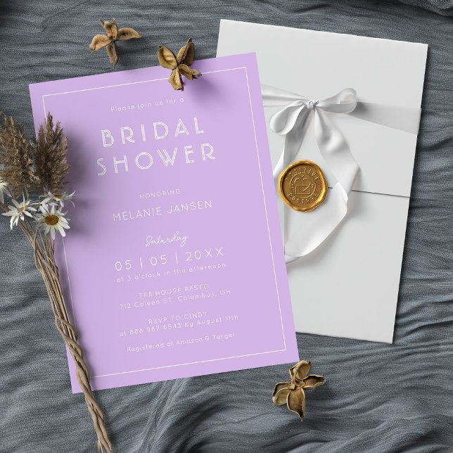 Invitation Romantique de douche nuptiale : Eleganc (Créateur téléchargé)