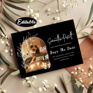 Invitation Romantique Delicate Arche Noire Enregistrer Les Ca
