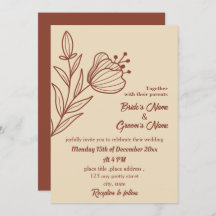 Romantique élégante terre cuite florale