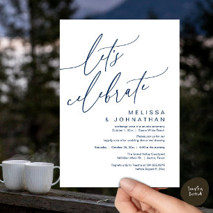 Invitation Romantique Fêtons la fête de l'Elopement Mariage