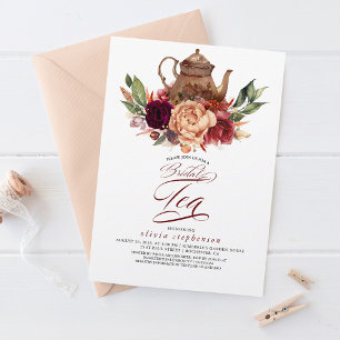 Invitation Romantique Floral Fête des mariées automne terre t