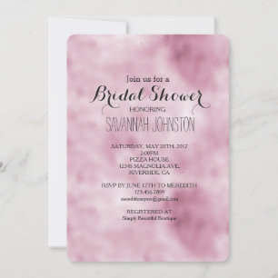 Invitation Romantique Glam rose douche nuptiale