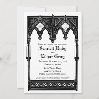 Invitation Romantique Gothique