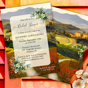 Invitation Romantique Italienne Douche nuptiale