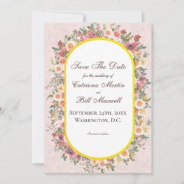 Invitation Romantique Jardin Lumineux Floral Enregistrer la c