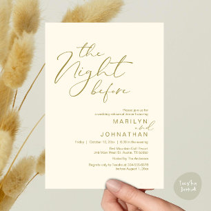 Invitation Romantique La Nuit Avant Le Dîner De Répétition Ma