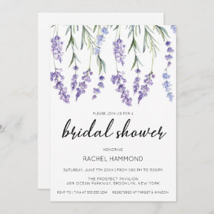 Invitation Romantique Lavande de douche nuptiale