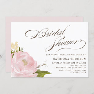 Invitation Romantique Peony Flower