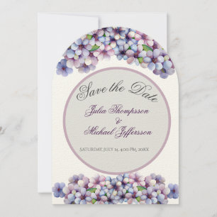 Invitation Romantique Poétique Lilac Aquarelle Mariage Floral