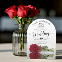 Romantique reflétant Rose rouge Élégant Mariage d'